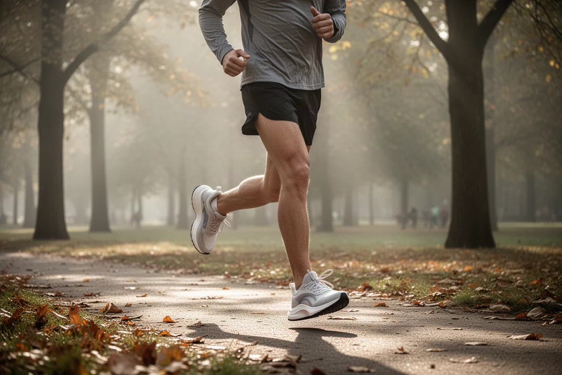 Tacco di una scarpa da running neutra ad alto stack e molto amortizzata con smussatura visibile sul cemento