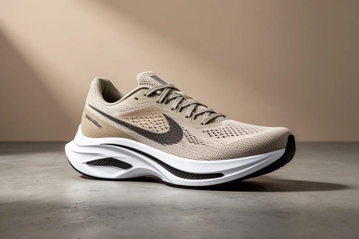 Saucony Endorphin Pro 4 racing shoe with thick white midsole on grey surface