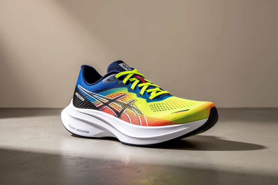 Saucony Endorphin Pro Plus marathon racing shoe at three-quarter angle on concrete