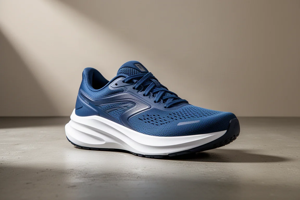 Saucony Endorphin Shift 3 running shoe with white midsole stack on concrete
