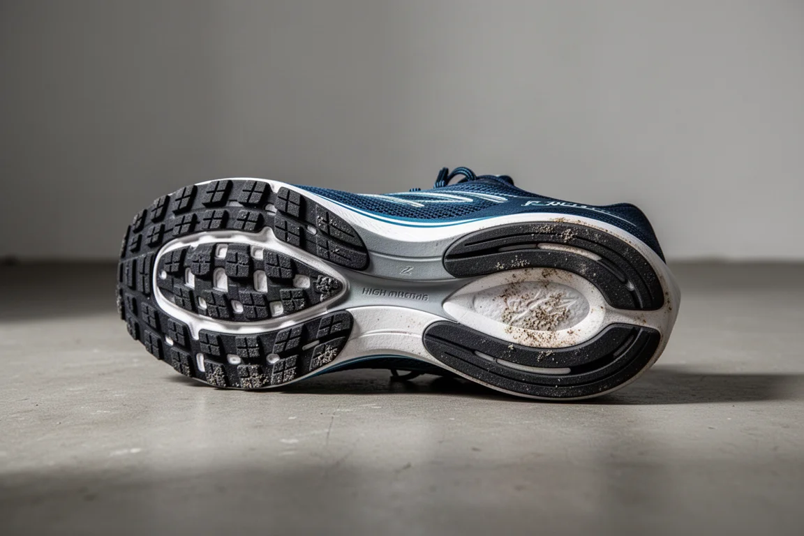 Läufer schnürt die Schuhe auf einer Hausschwelle vor einem lockeren Regenerationslauf