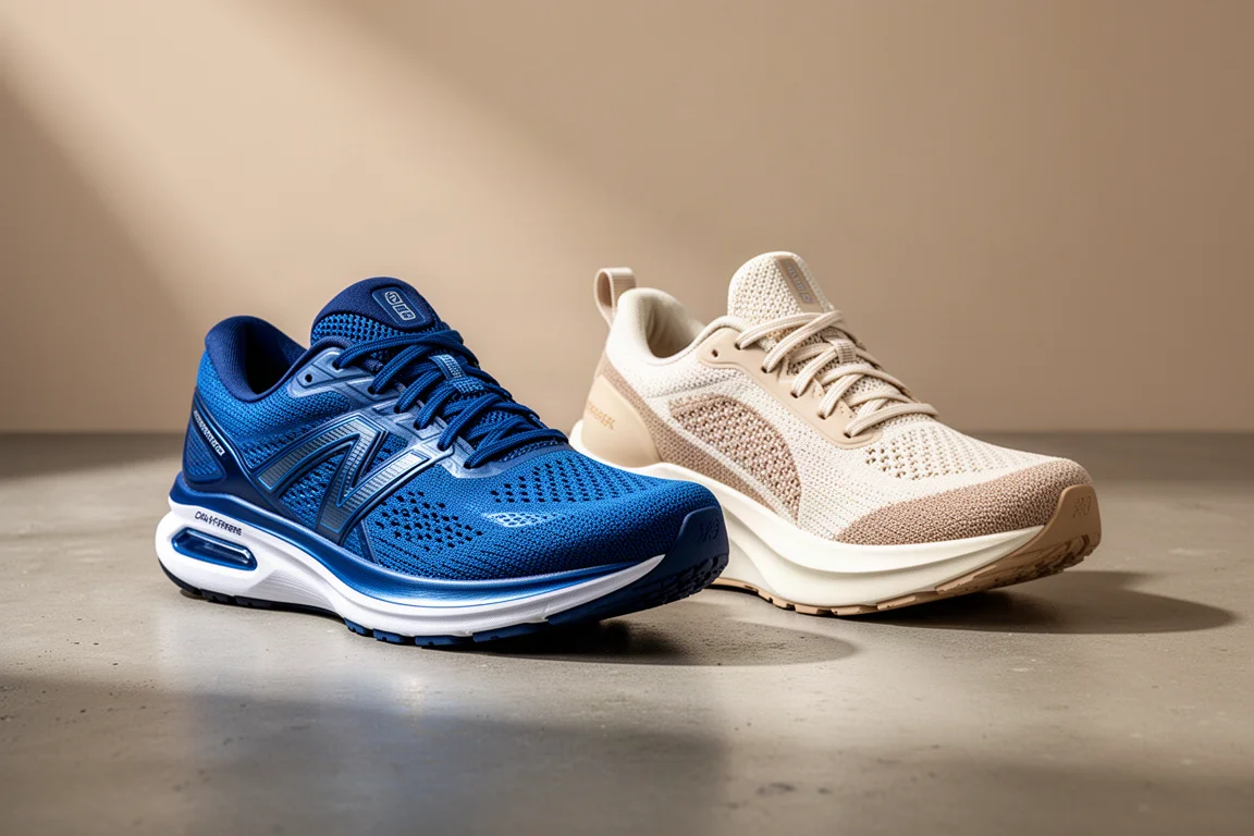 Saucony Endorphin Shift 3 and Asics Gel Nimbus 25 running shoes side by side