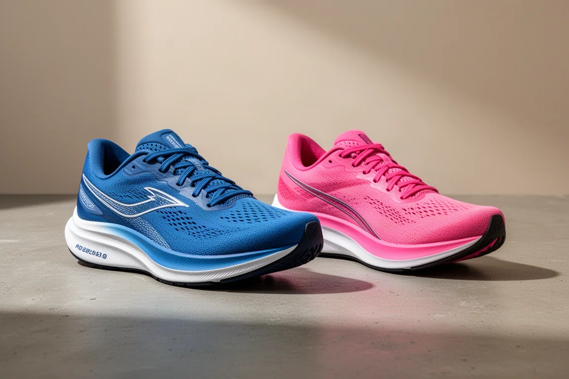 Buty do biegania Saucony Endorphin Speed 3 i Pro 3 obok siebie na betonie