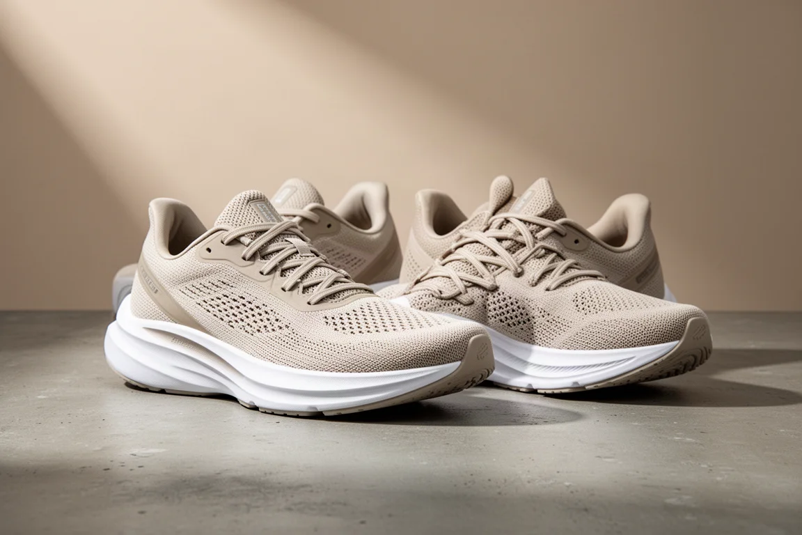 Buty do biegania Saucony Endorphin Speed 4 i Speed 3 obok siebie na betonie