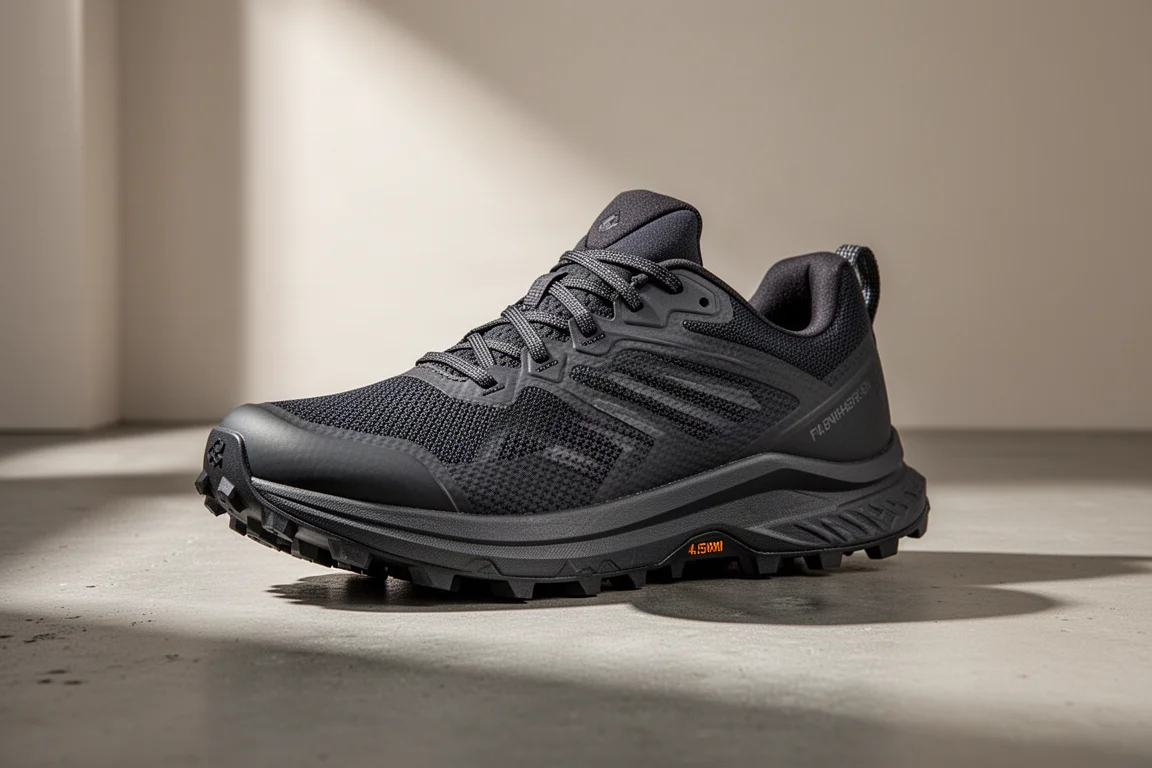 But do biegania w terenie Saucony Exodus Ultra 3 widziany z trzech czwartych na betonie