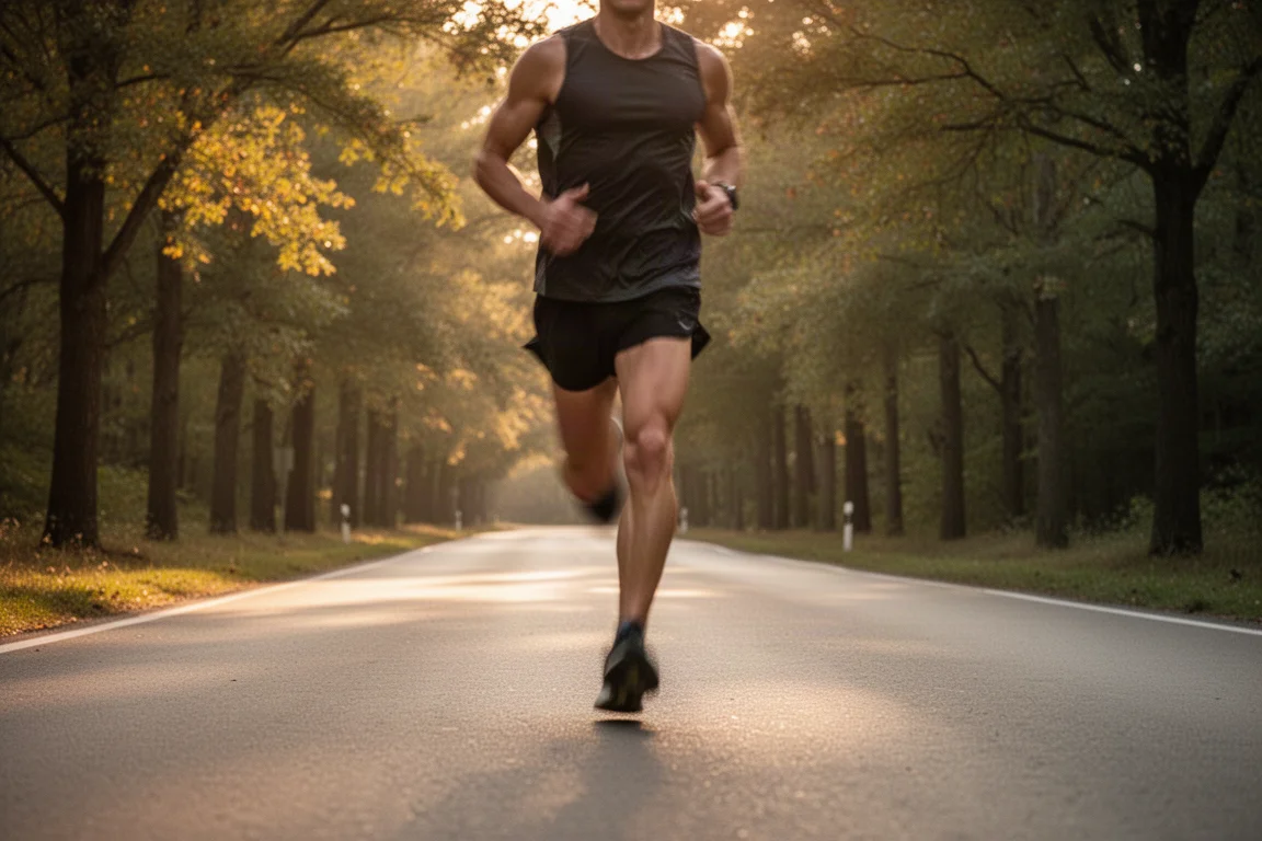 Primo piano della suola scanalata di una scarpa da running che aderisce all'asfalto bagnato