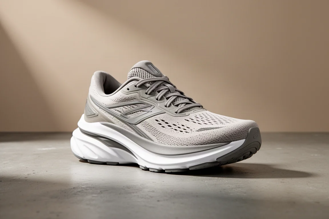 High-stack Saucony Kinvara Pro running shoe on a concrete surface
