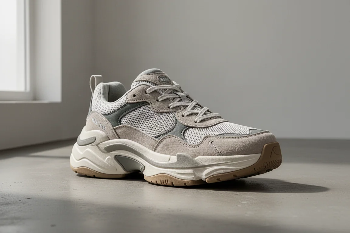 放置於水泥地面上的 Saucony Paramount Max 極致緩震跑鞋