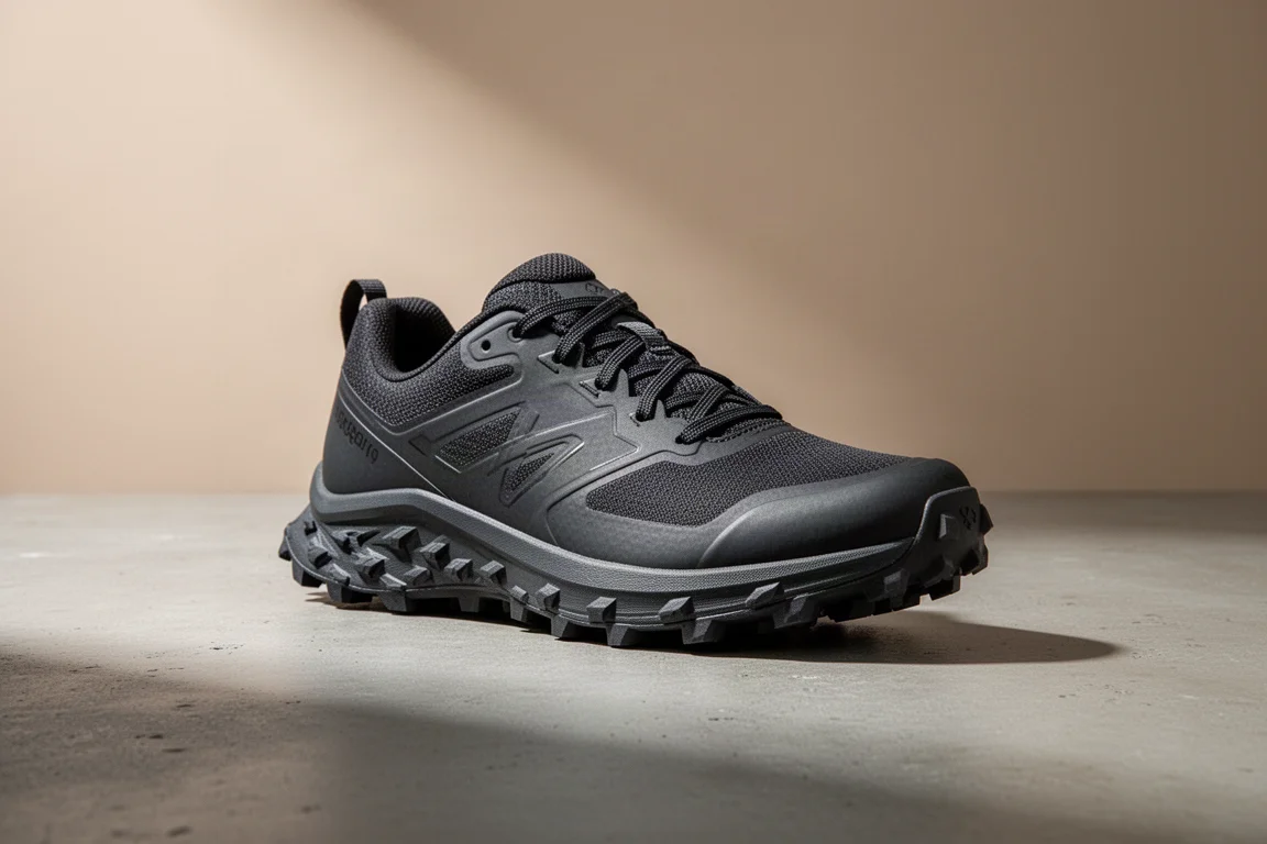 Saucony Peregrine 14 trail running shoe shown at a three-quarter angle on concrete