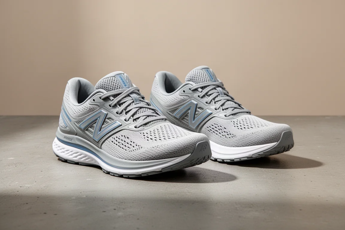 Two Saucony Ride running shoes side by side on a concrete surface