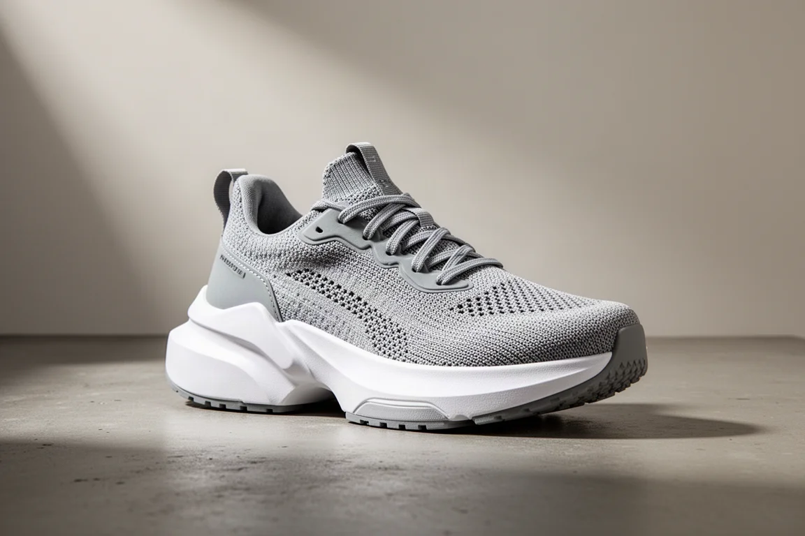 But do biegania Saucony Triumph 24 z grubą białą podeszwą środkową na betonie