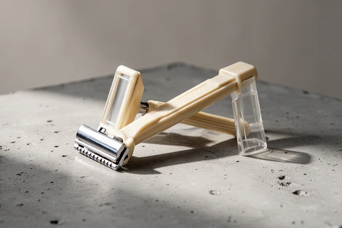Vintage Schick Ultrex Plus cartridge razor with tilting head on a neutral background