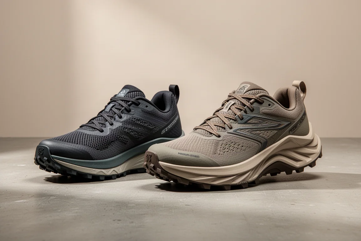 Scott Kinabalu Trail and Scott Kinabalu Ultra trail running shoes side by side on concrete