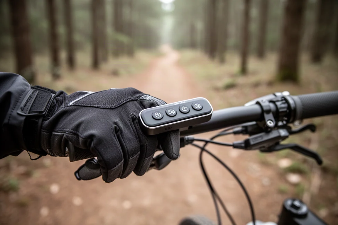 Zbliżenie na zintegrowany tylny amortyzator i obudowę silnika wewnątrz karbonowej ramy e-MTB