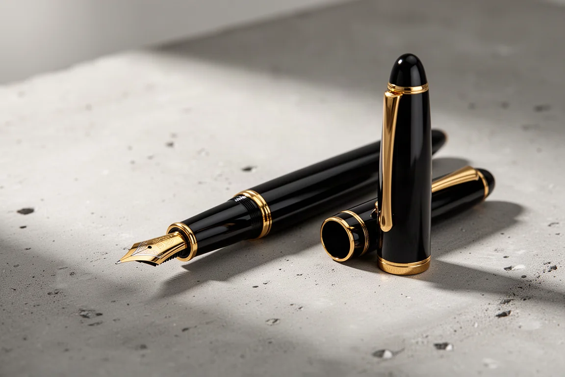 Scrier Luxury Black Lacquer with 24k Gold Trim product image