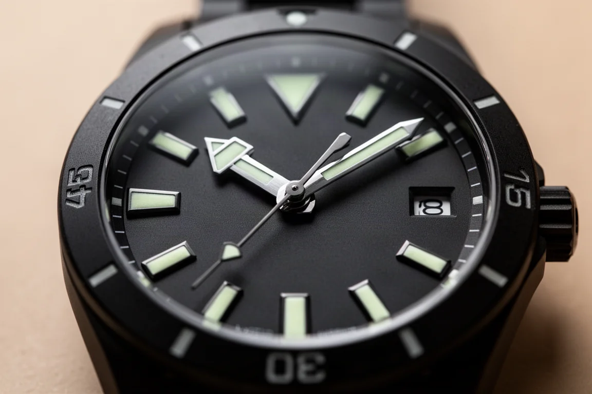 Seiko SPB317 dial close-up showing applied indices and LumiBrite lume