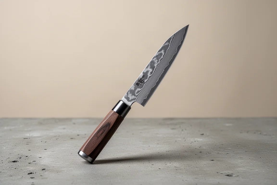 Seki Kanetsugu Zuiun Damascus 90mm Petty Knife product image