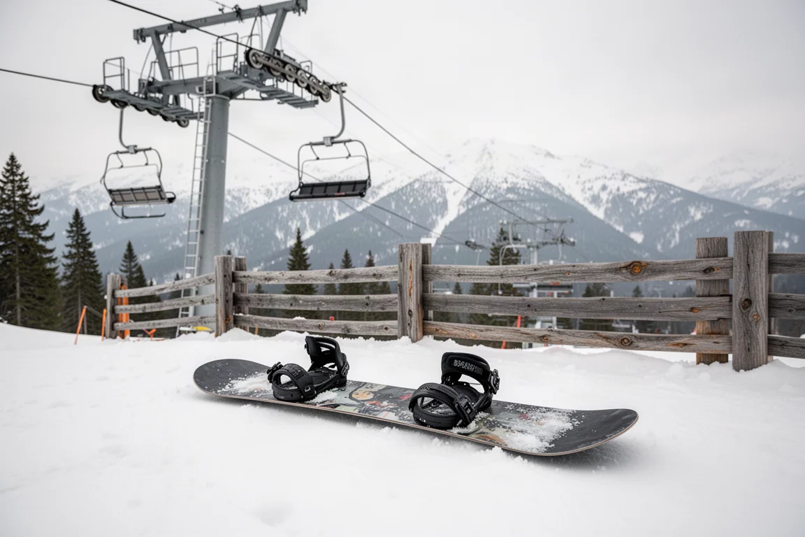 Snowboarder buttering on a smooth groomed run
