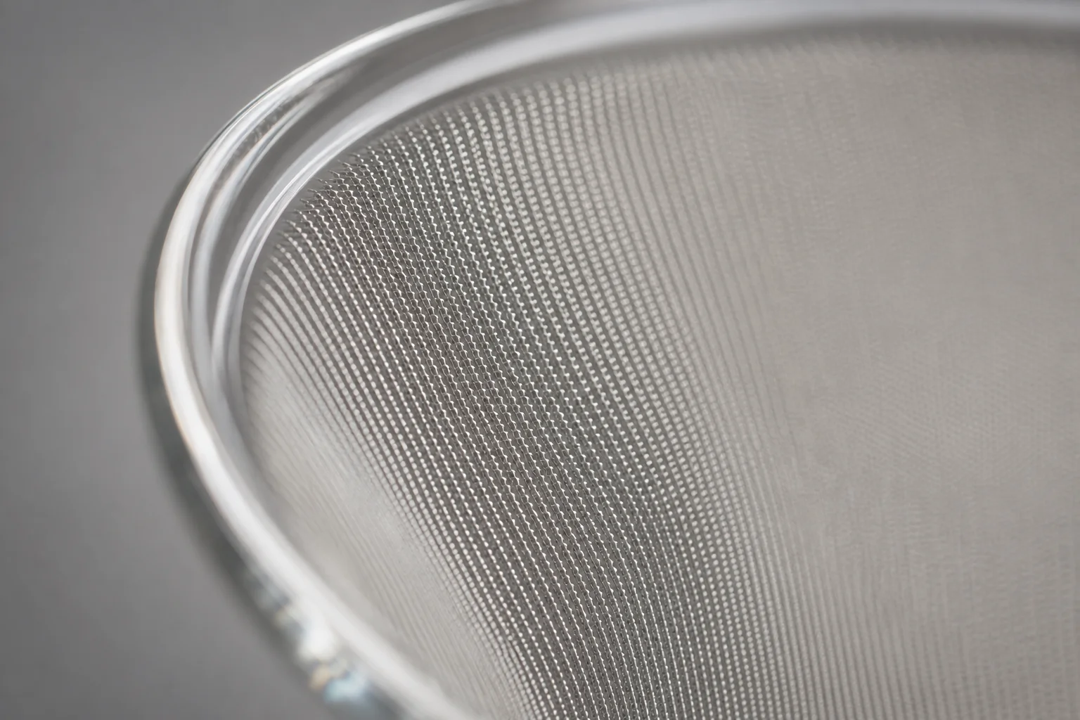Close-up of glass filter texture showing microscopic surface detail