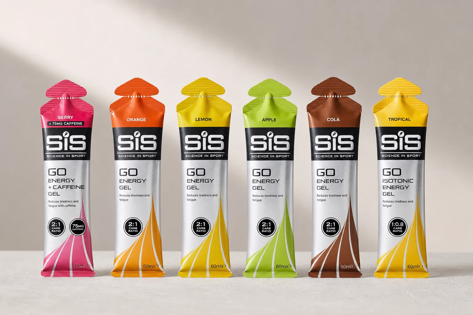 Collection of endurance sports gift items arranged on concrete surface