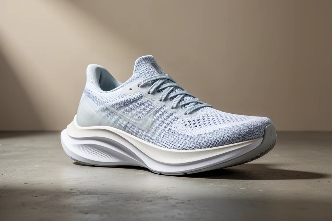 Scarpa da gara Skechers Aero Elite vista in tre quarti su cemento