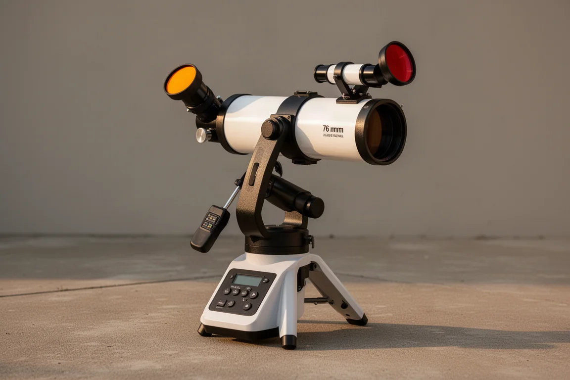 Einstieg in die H-Alpha-Sonnenfotografie: Sky-Watcher Heliostar 76 und die Ausrüstung, die es möglich macht Titelbild