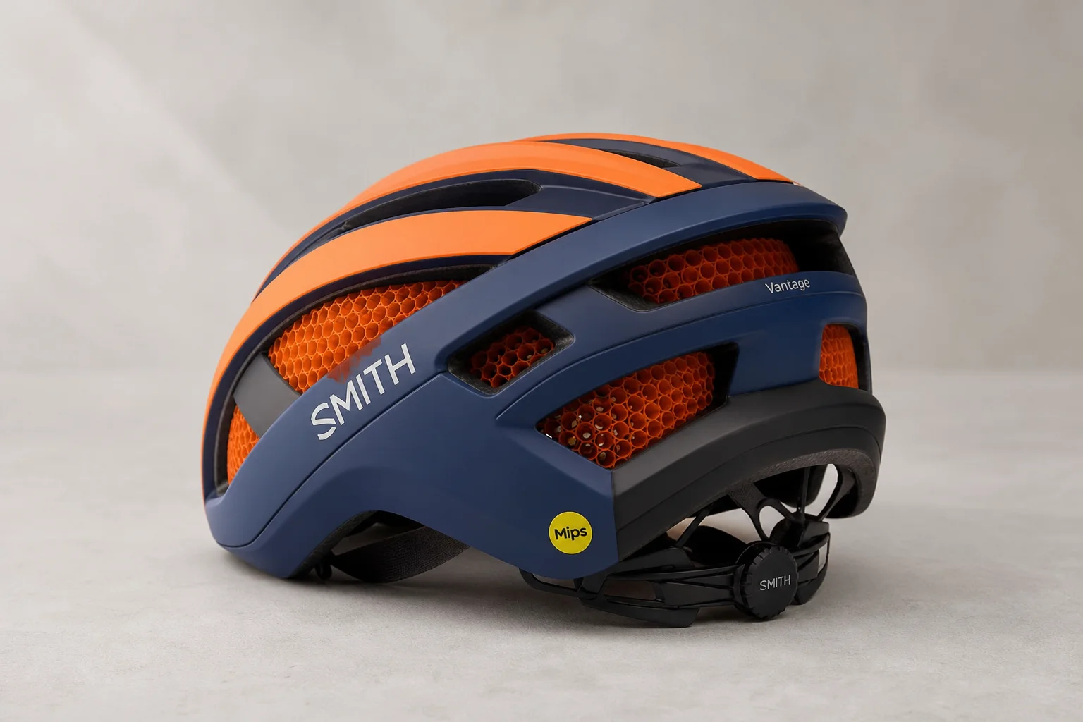 Four premium road cycling helmets displayed in a row on neutral backdrop