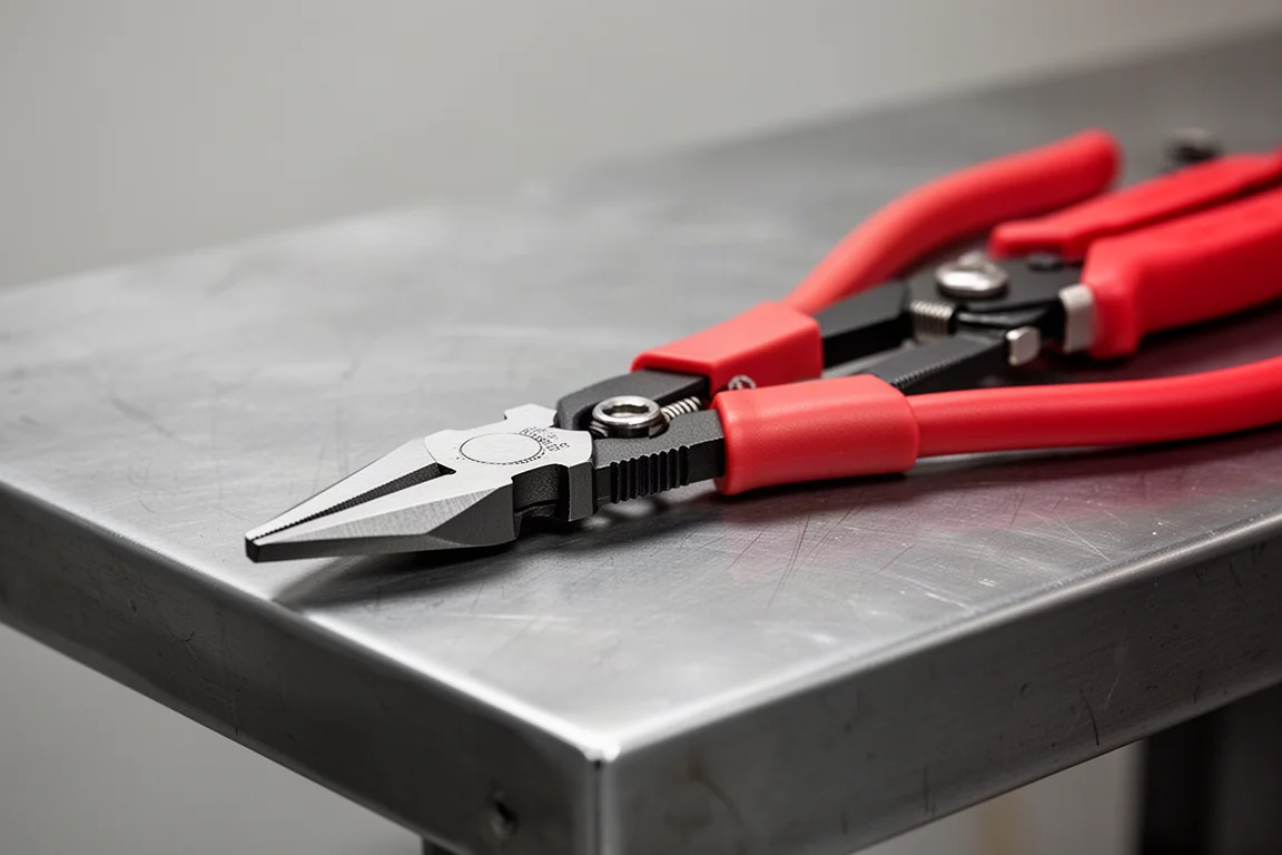 Multi-component cutter handles being gripped, showing the narrow profile
