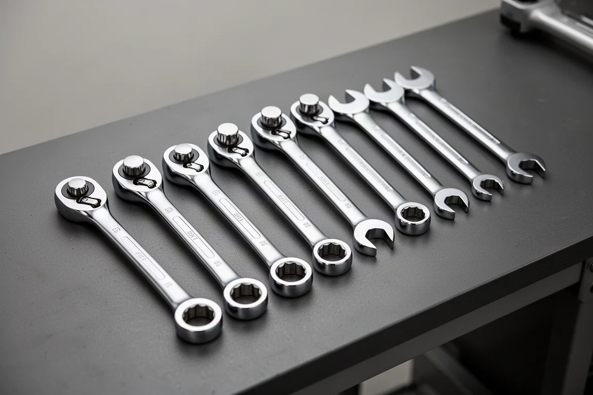 Snap-on 10-Piece Flank Drive Plus Reversible Ratcheting Combination Wrench Set product image