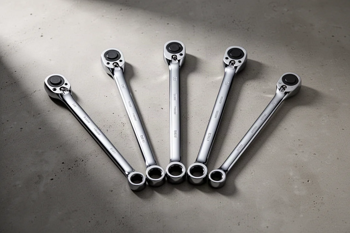 Snap-on Double-Sided Flex Head Ratcheting Reversible Box Wrench Set product image