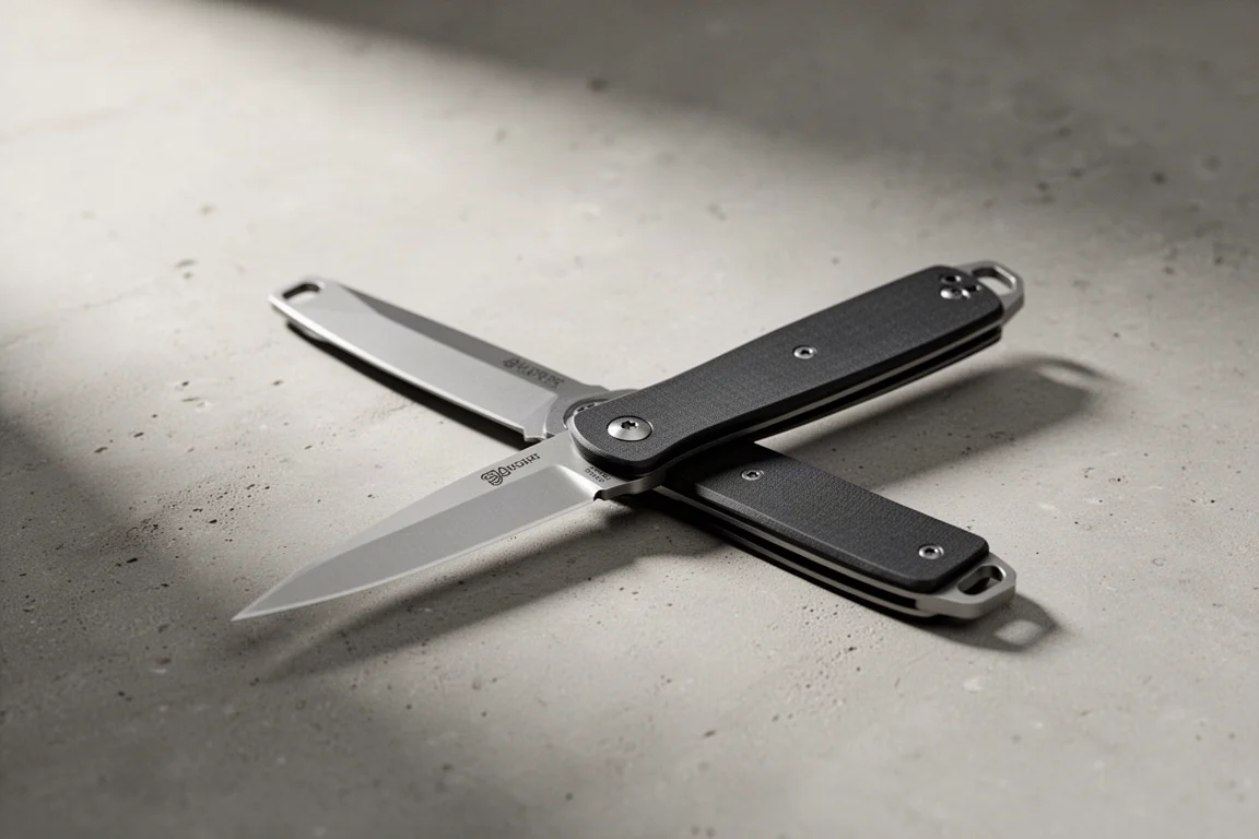 Compact SOG Altar fixed blade knife on a matte concrete surface