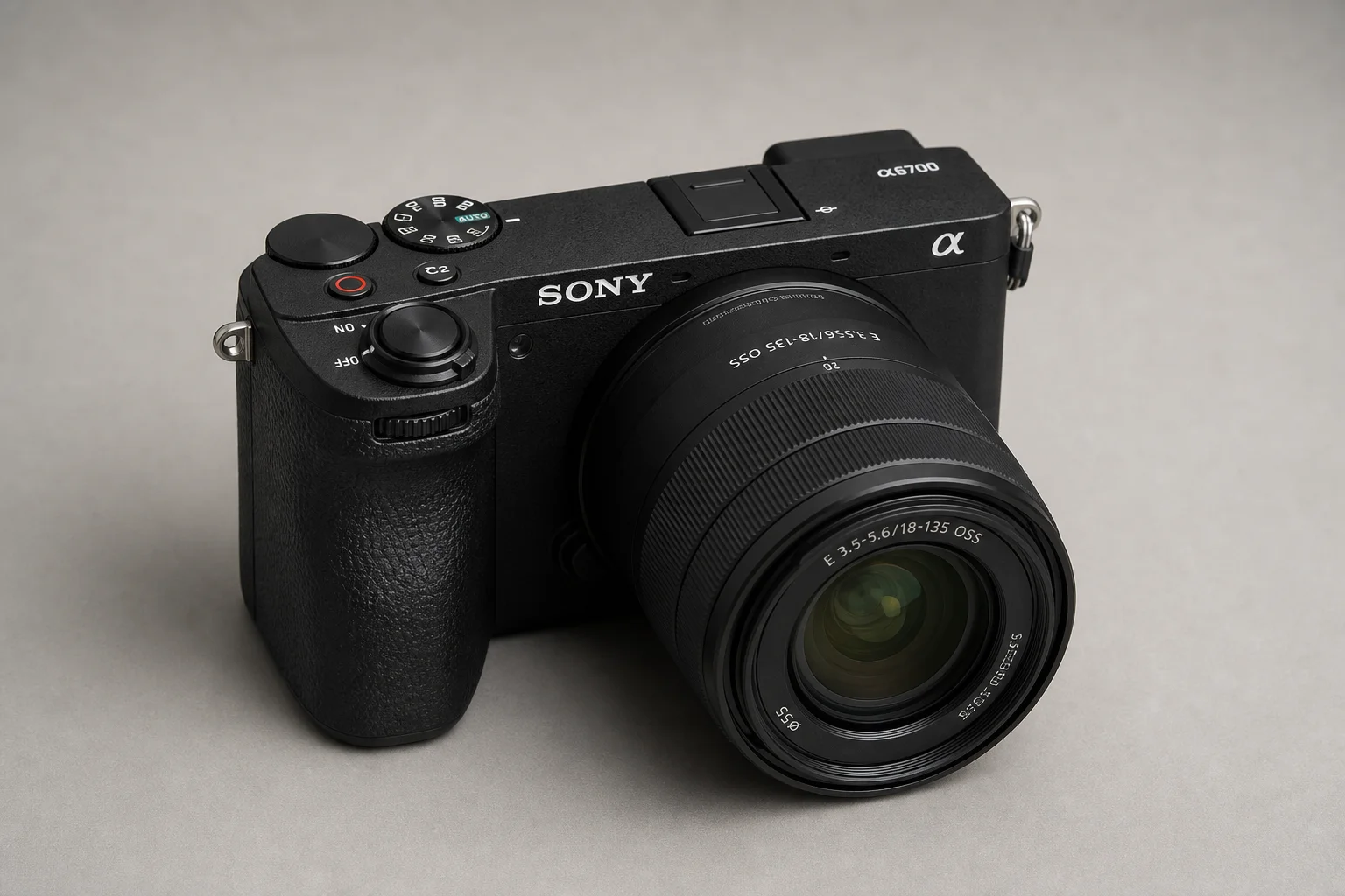Cinco cámaras mirrorless compactas dispuestas sobre un fondo neutro