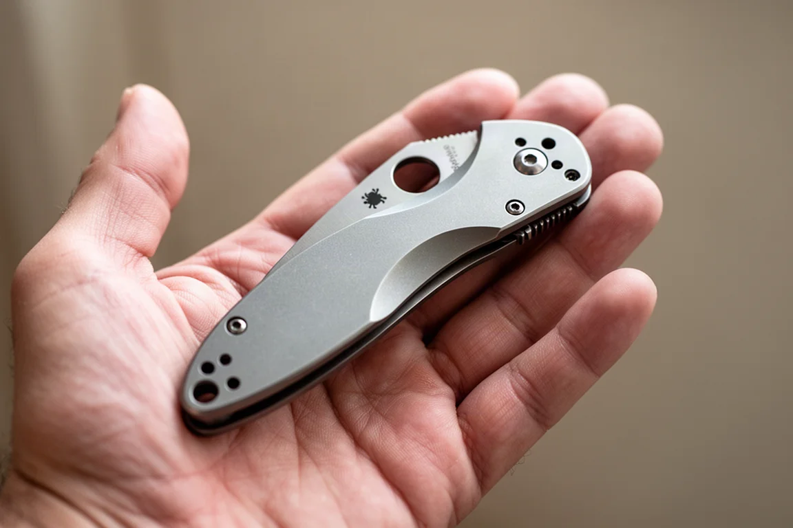 Spyderco Techno 3 held in a hand showing comfortable grip