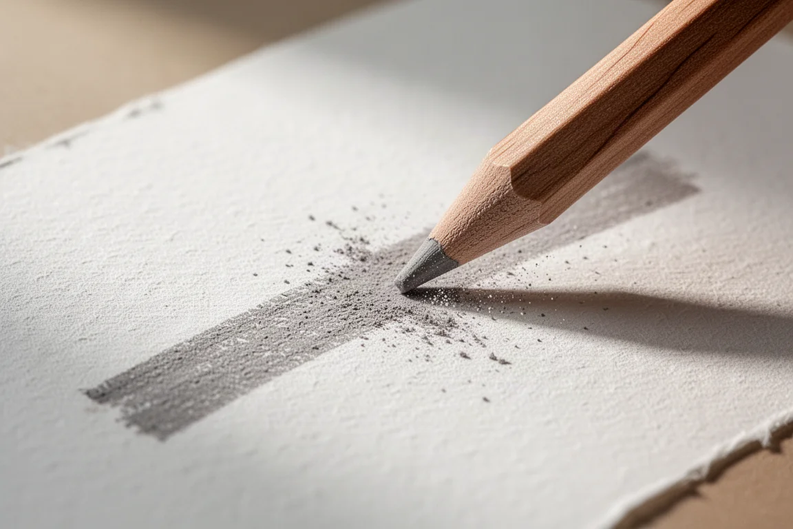 Pastellstift schattiert auf strukturiertem Pastelmat-Papier mit sichtbarem Staub