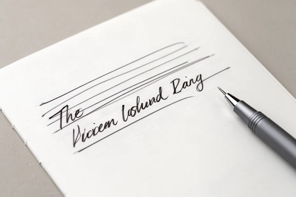 Escena de escritura con la punta del lápiz tocando un papel de cuaderno suave