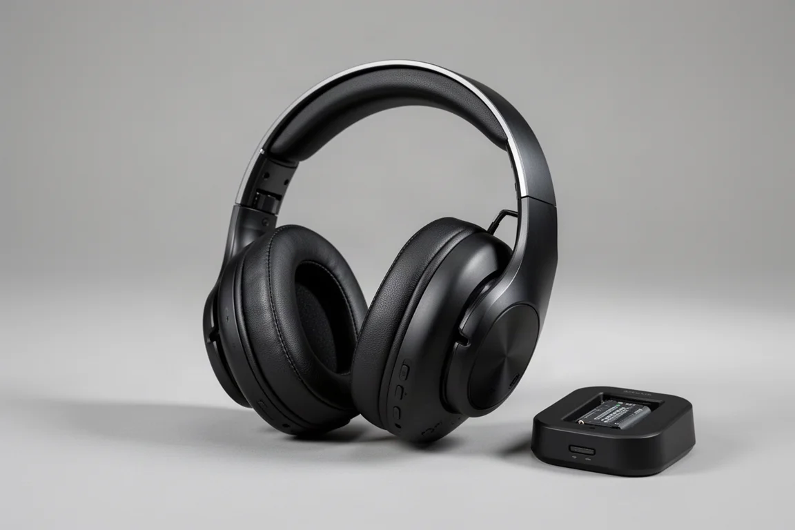 SteelSeries Arctis Nova Pro OMNI wireless gaming headset with base station on concrete surface