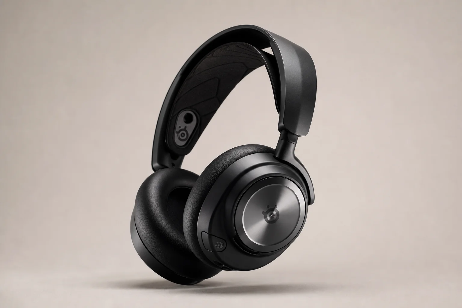 Audio Technica ATH-M50x STS gaming headset with integrated microphone on neutral backdrop