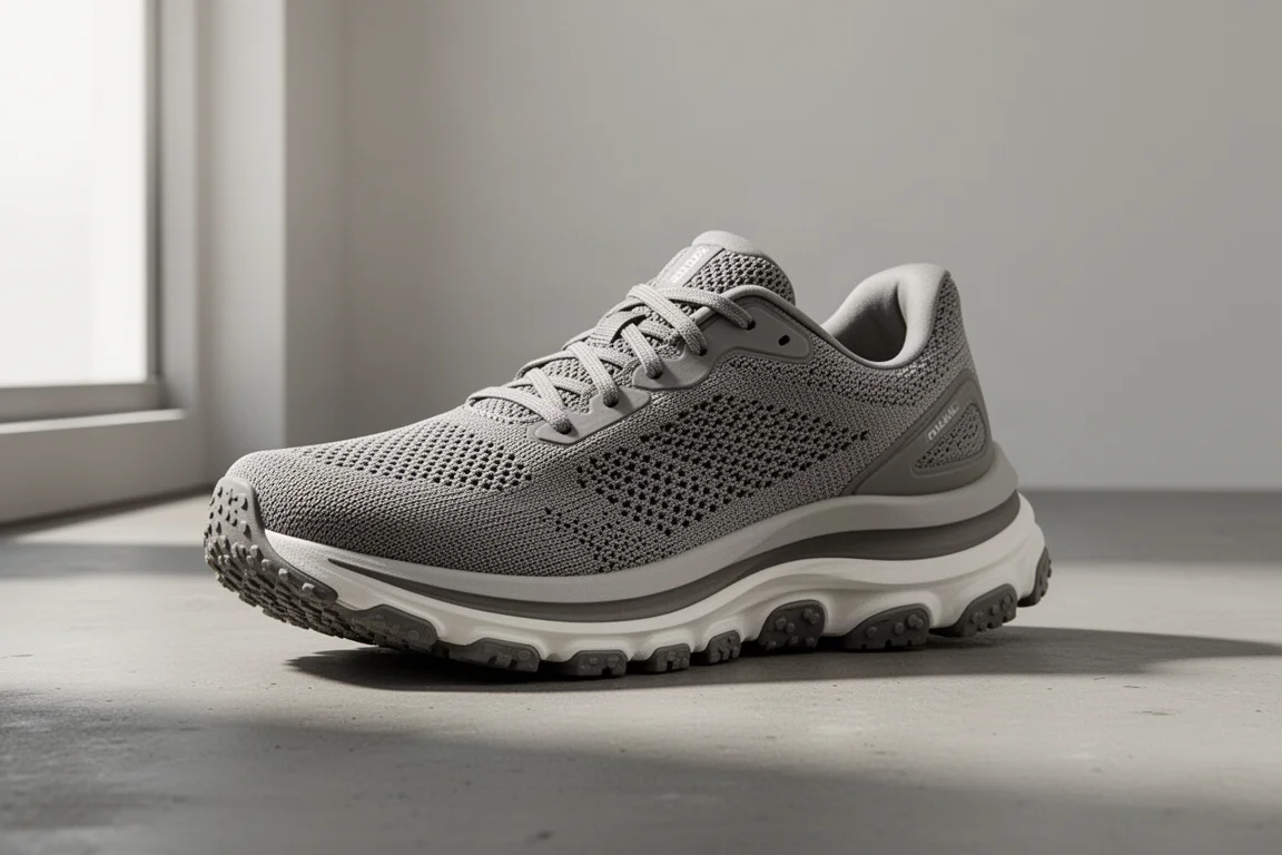 Sudu SRM 01 daily running shoe on a matte concrete surface
