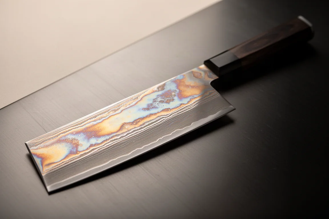 Takeshi Saji Rainbow Damascus Nakiri product image