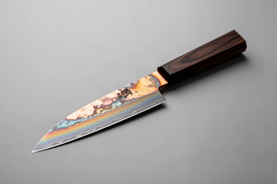 Takeshi Saji Rainbow Damascus Petty 210mm product image