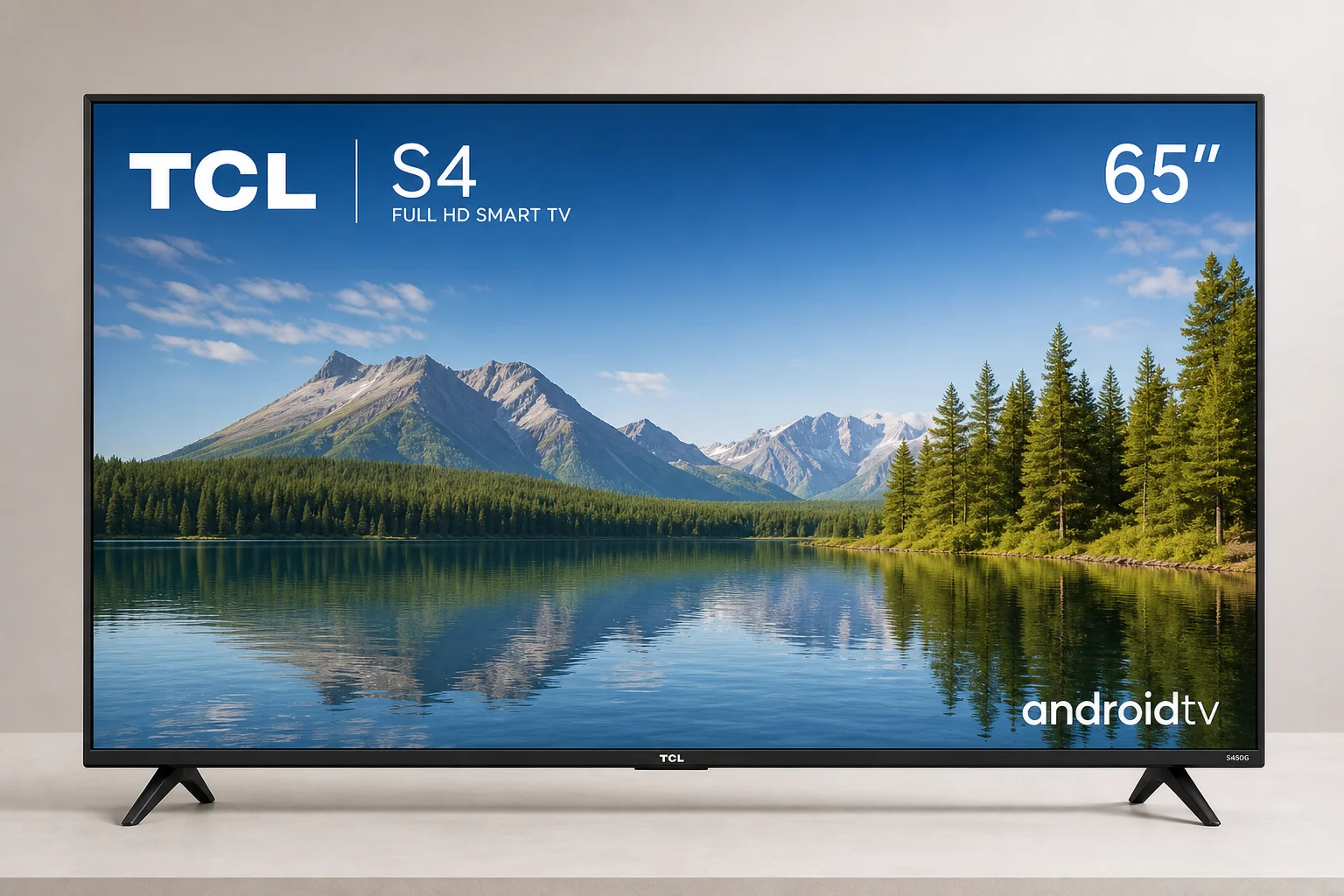 4K-Blu-ray-Player und moderner Fernseher auf einem Metallregal mit weicher Studiobeleuchtung