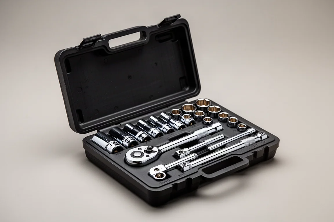 Tecton 3/8 Inch Drive 6-Point Socket and Ratchet Set product image