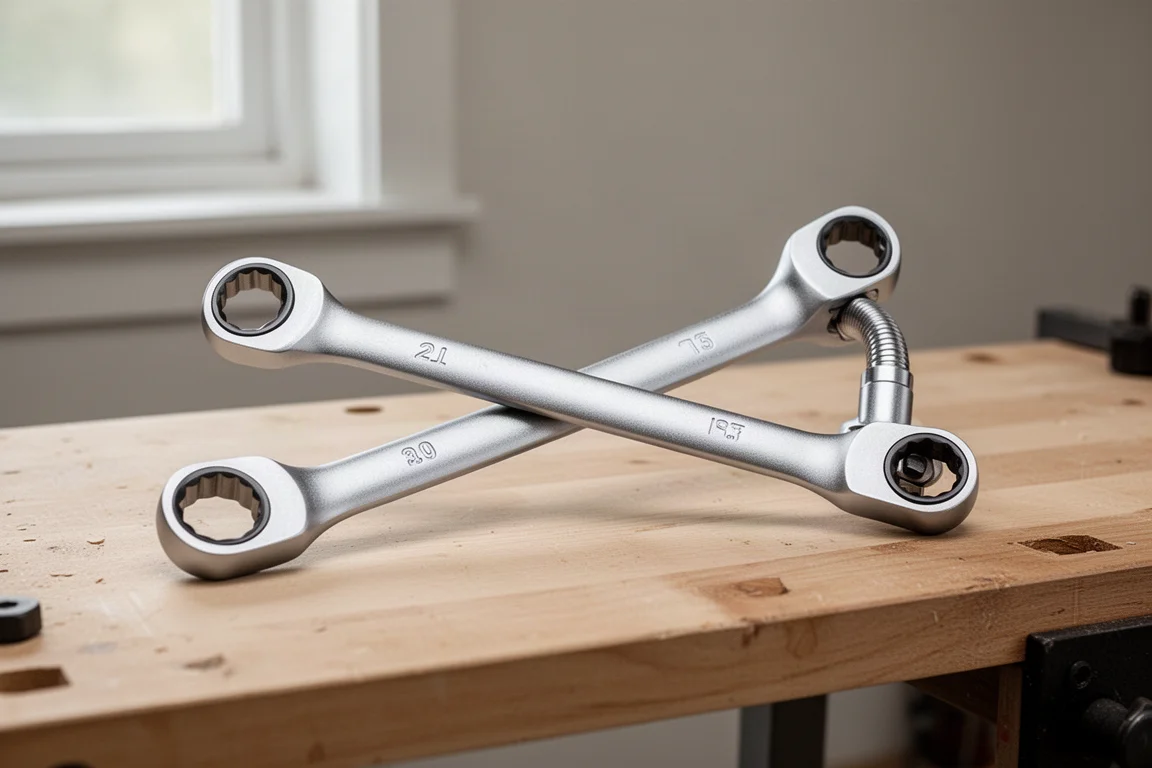 Tekton Ratcheting Double Box End Wrench Set product image