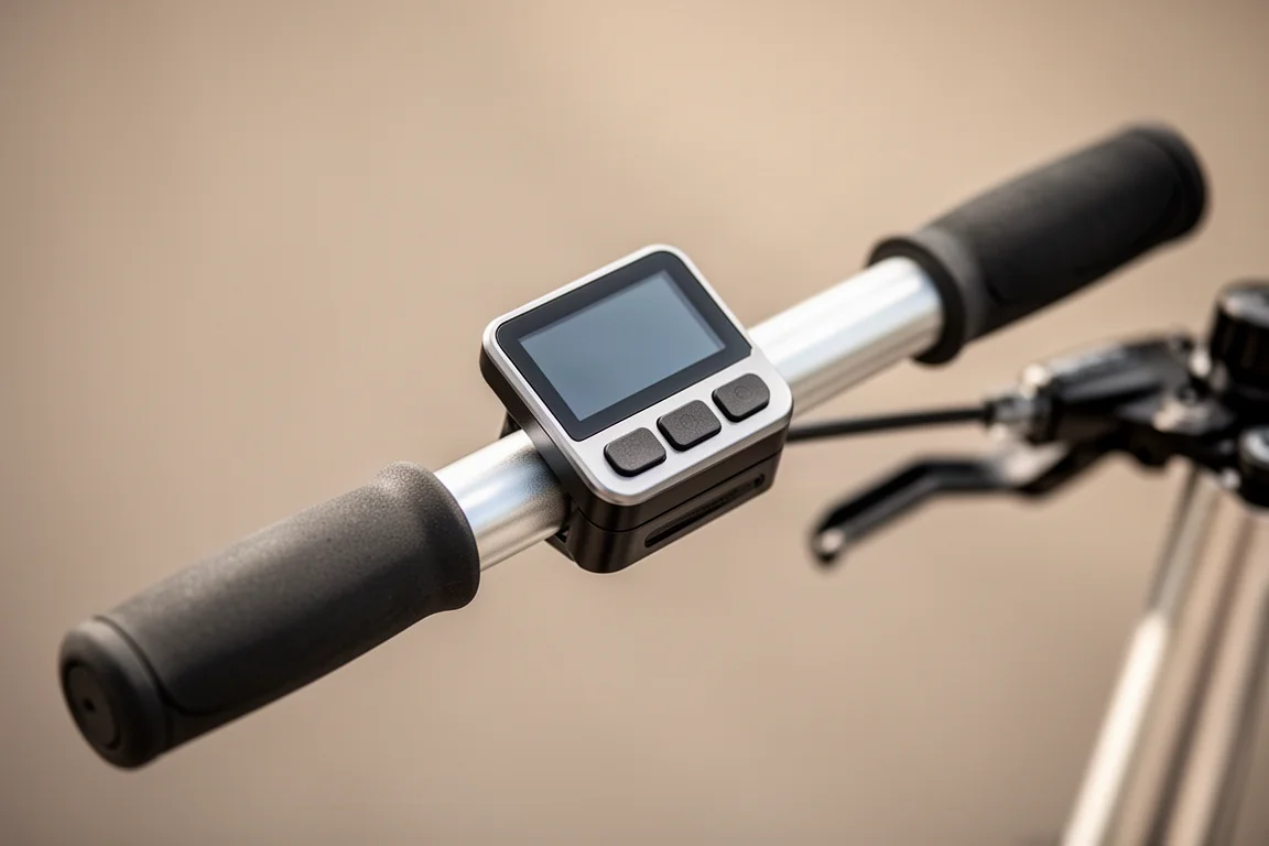 Unidad de control del manillar y pantalla de visualización en una bicicleta eléctrica urbana