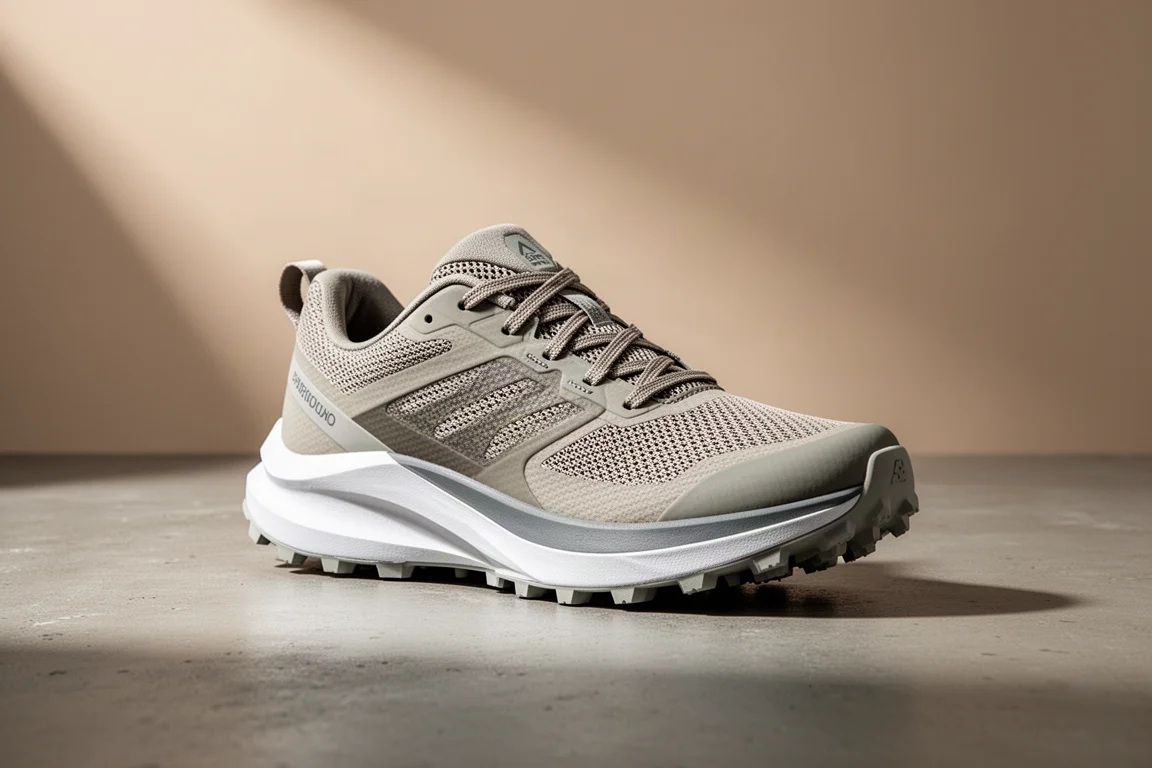 The North Face Vectiv Pro trail running shoe on a matte concrete surface