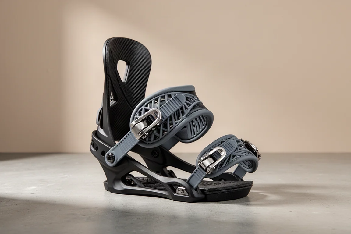 32 XLT Carbon Phase snowboardbinding med carbon-highback och grå remmar