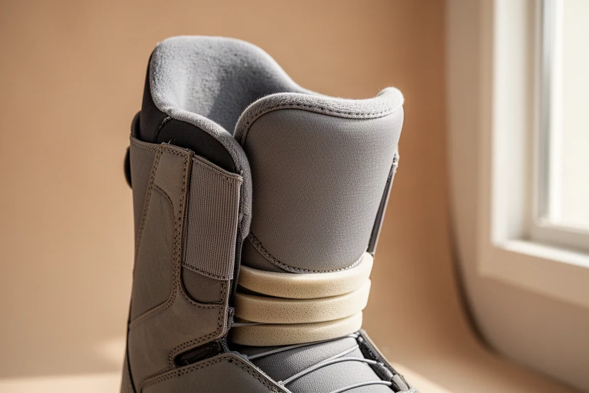Liner de bota de snowboard con un canesú acolchado y suave que envuelve la pantorrilla