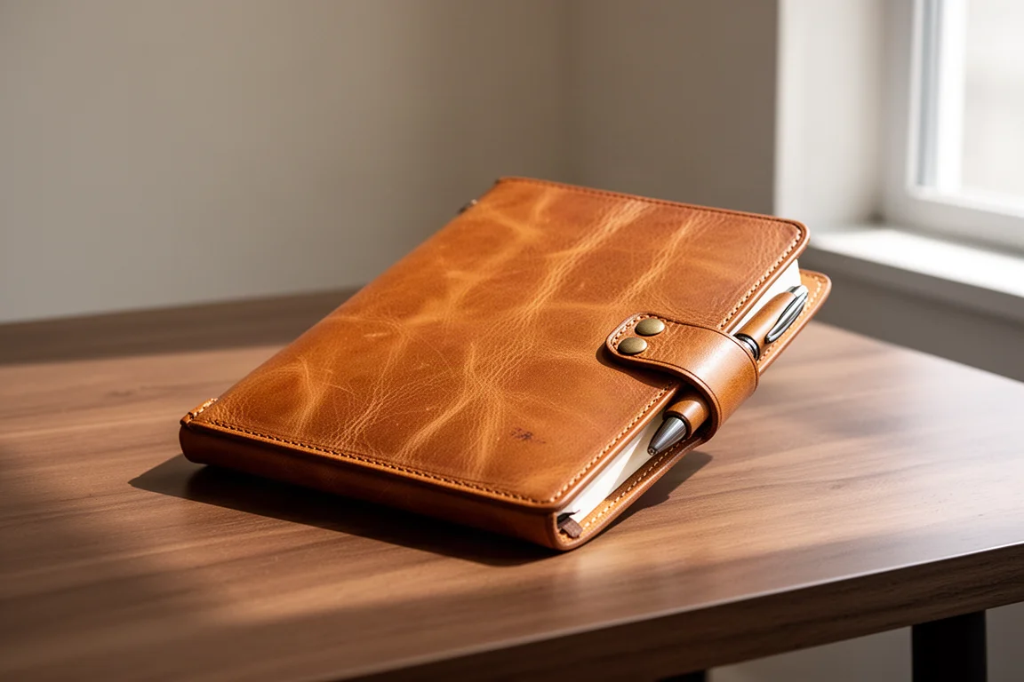 Three Suns Leather Notebook Sleeve product image