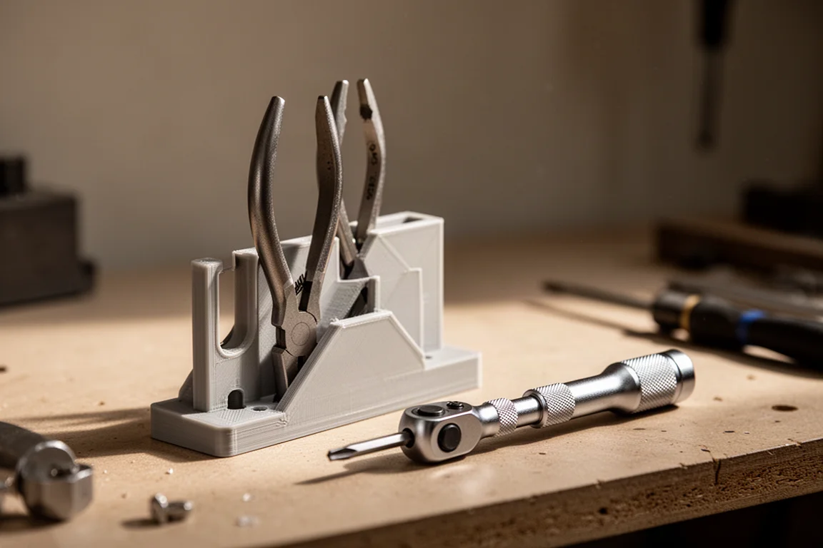 EDC holder assembled with pliers and extender acting as an inline screwdriver
