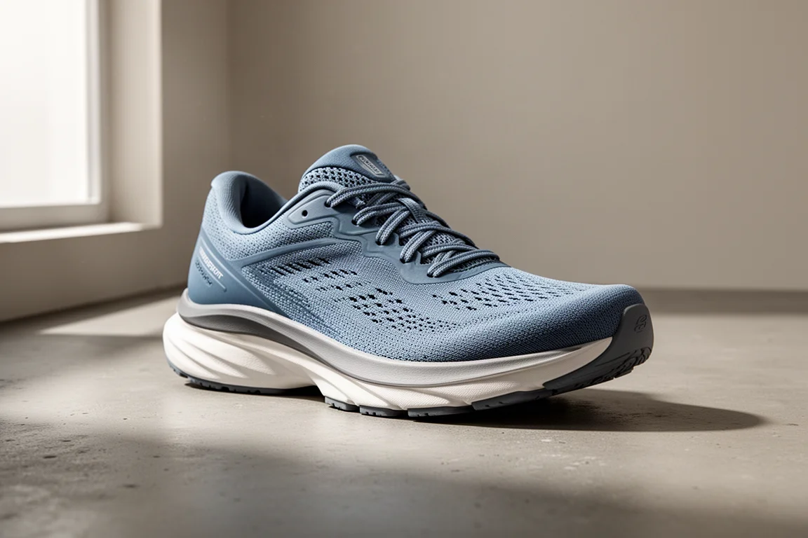 Topo Phantom 4 running shoe with wide toe box on a concrete surface